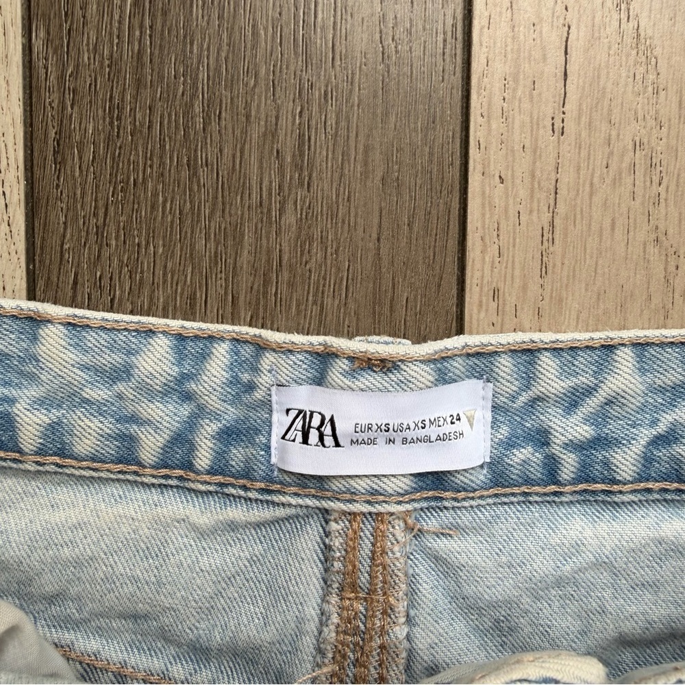 Zara Light Blue Denim Skirt - Picture 2 of 7